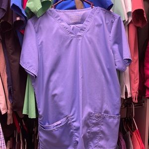 Cherokee scrubs excellent condition M top S bottom, Cecil blue